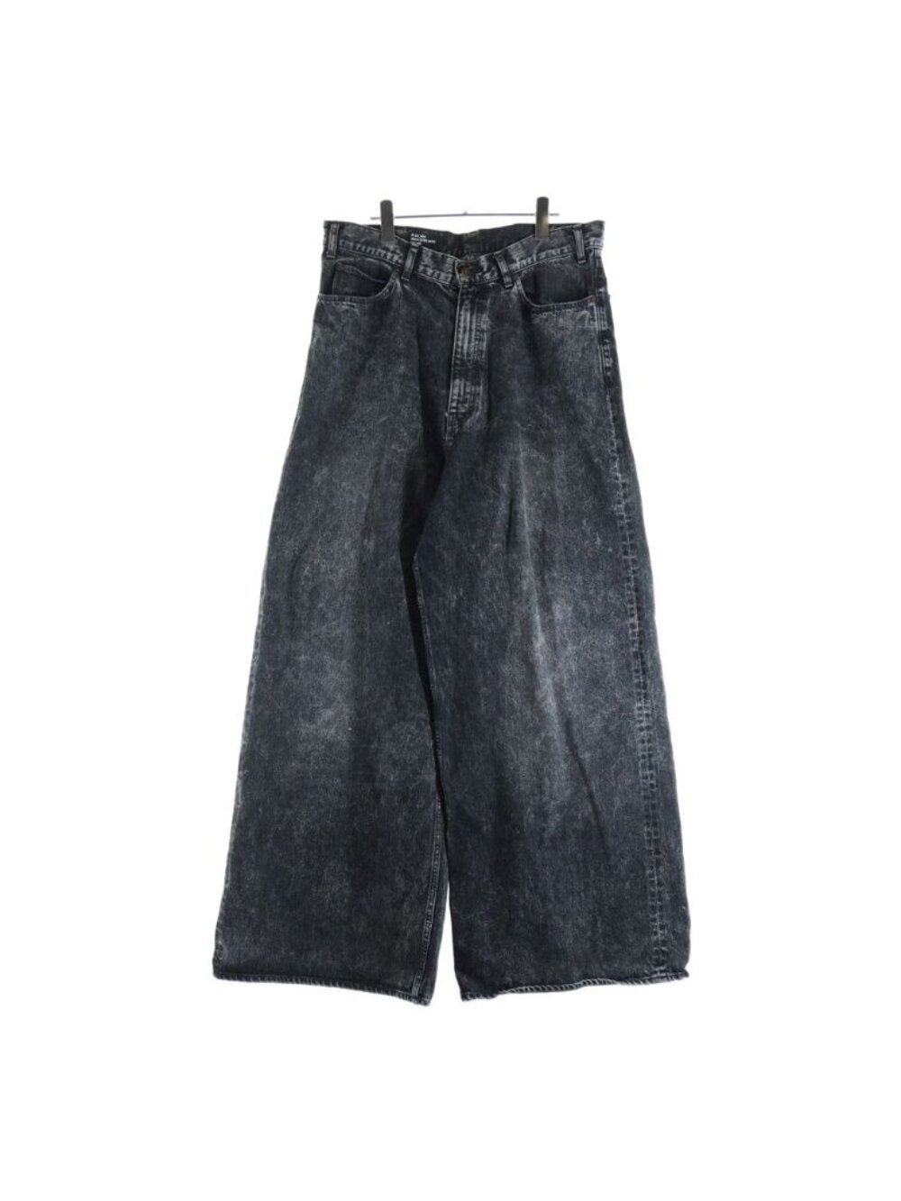 Celine Elephant Jeans Wide Baggy Denim Pants Gray